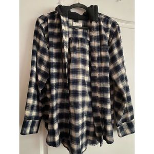American Eagle Hooded Flannel